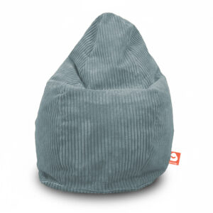 Barce lichtblauwe dik ribfluweel zitzak