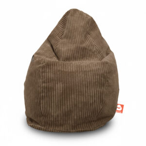 Zitzak taupe voorkant dikke ribfluweel