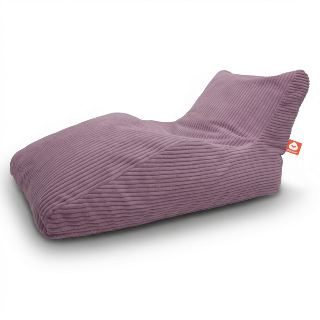 Bali XL Zitzak paars zijkant dikke ribfluweel whoober